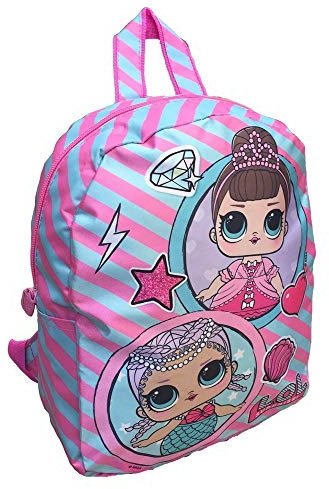 LOL Surprise! Zaino Piccolo con tasca centrale con zip e bretelle regolabili. Misura: L 22 x H 27 x W 8,5 cm.