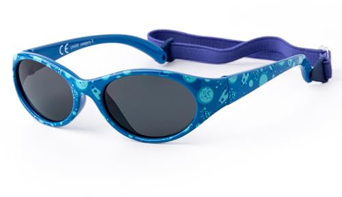 Kiddus Gafas de Sol Infantiles para Niñas y Niños de 2 a 4 Años, Protección UV400, Correa Ajustable, Ligeras y Resistentes, Montura Flexible