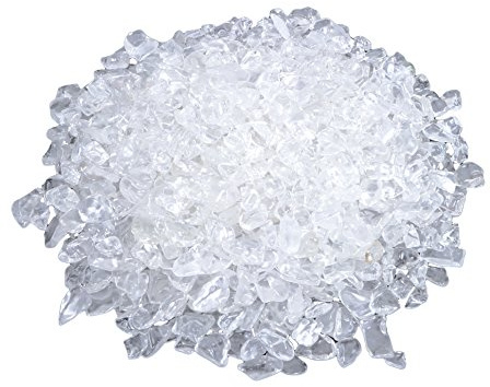 Piedras de cristal de roca, 300 g, fichas de 5-10 mm de diámetro