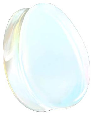 beyoutifulthings Ohr-Plug Tränen-Tropfen Opal-Stein Ohr-Piercing Ohr-Schmuck Ohr-Tunnel Double Flared Sattel-Verschluss 25mm