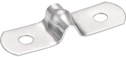 sourcing map 16pcs Collier de Serrage 5mm Fixation Tuyau Clip Tube Attacher Pince Rigide Tuyau Sangle 2 Trous Attache Grillage Rigide 201 Acier Inoxydable