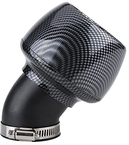 Filtre à Air en Fiber de Carbone pour Moto Scooter ATV Dirt Bike 42MM, Nettoyage Haute Performance, Conceptionen Plastique Renforcé, Modification/Rénovation de Moteur