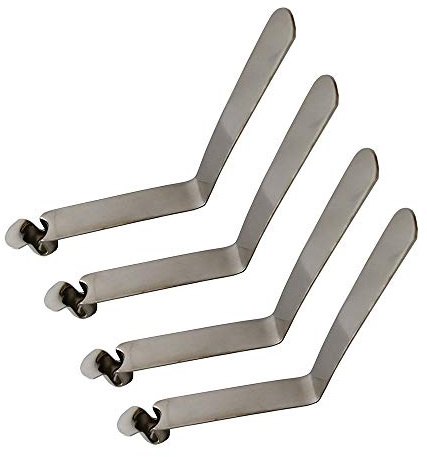 Mangobuy 50 Stück Einzelne Federknopf-Klammer 4mm - 9mm Kajak-Paddel-Schnappfeder-Klammer Zeltstangen-Klammern Markisenzubehör Teleskoprohr Camping & Caravan & Stuhlrohrschloss (6mm Langes Bein)