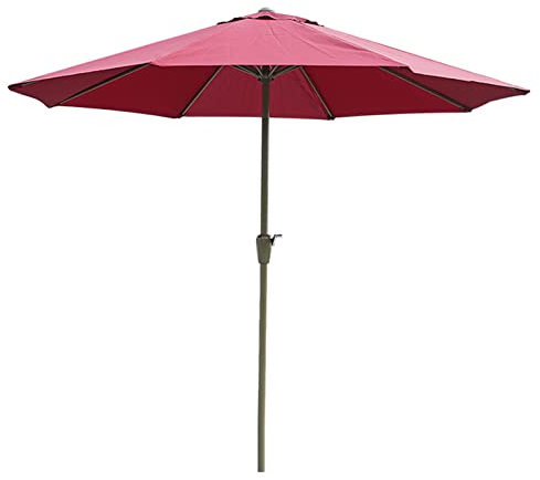 NWB 270cm Gartenschirm Sonnenschirm Terrassenschirm, Aluminium, mit Kurbel und 8 Rippen, UV-Schutz, Strandschirm für Sandstrand Schwimmbad Reise Picknic