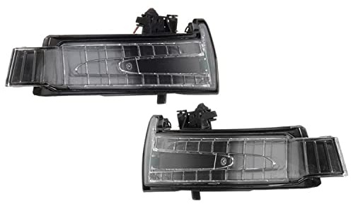 GSRECY Indikatorsignallampa kompatibel med Mercedes A B C CLA GLA GLK klass W204 W212 W221 W176 W246 X204 W218 LED sidospegel markör blinkersljus lins gult ljus (höger och vänster)