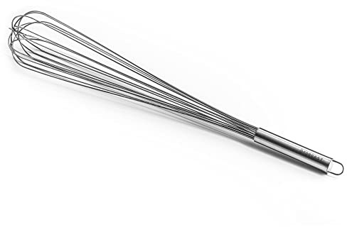 Forgast Fouet en Acier Inoxydable | Longueur 50 cm | Ballon | Argenté