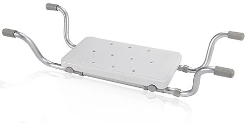 AAMEN Shower Stool Bath Seat, Adjustable Shower Bench with Anti-Slip Handrail & Portable Shower Stool for Elderly Handicapped Disabled, Baby Bath Seat, Bath Tray Bathroom Storage