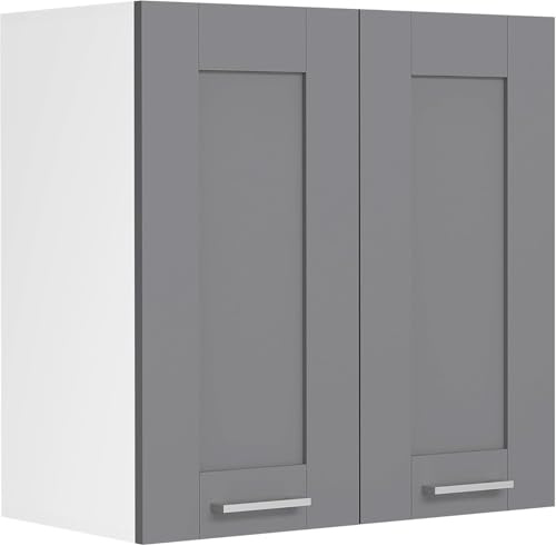 VCM Küchenschrank 60x31x60 cm 2 Türen 1 Fach Wandschrank Wandmontage | Wandhängender Stauraum für Geschirr und Vorräte - Küche oder Vorratsraum - für Familien - Holzwerkstoff