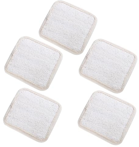 Ipetboom 5 Esponjas de Lufa para Exfoliación Delicada y Eliminación de Células Muertas, Adecuado para Baño y