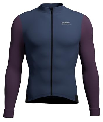 INBIKE Radtrikot Herren Langarm Winter Warm Fleece Elastisch Fahrradtrikot MTB Trikot Jersey Thermo Herbst Funktionsshirt für Radsport Outdoor Sport
