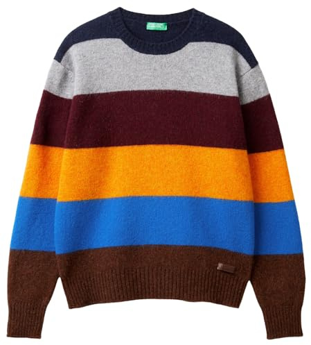 United Colors of Benetton Jersey G/C M/L 103 mk107t Suéter, Multicolor, S para Hombre