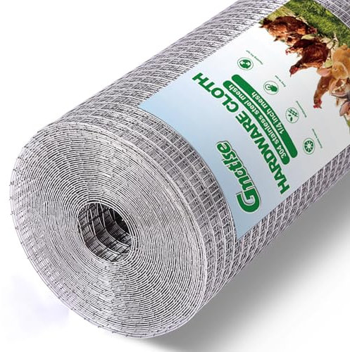 GMOTLSE Hårdvara duk 1/4 tum 23 mätare stor storlek 304 rostfritt stål nät kyckling tråd stängsel tråd nät rulle svetsad tråd staket trädgårdsstaket 60 cm x 49 fot