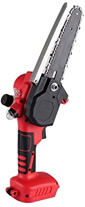 Mini tronçonneuse, 30000RPm 6 pouces sans brosse scie électrique 3000W sans fil jardin journalisation tronçonneuse outil de travail du bois for batterie 18V pour branches d'arbres, cour, maison et jar