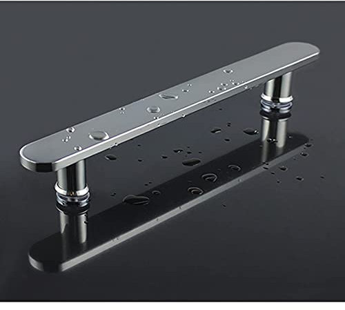 Générique Porte-Serviettes Poignée de Porte en Verre de Salle de Bain en Acier Inoxydable Porte-Serviettes Simple poignées de Porte de Douche pour écran de Cabine de Douche intérieur/extérieur Poli