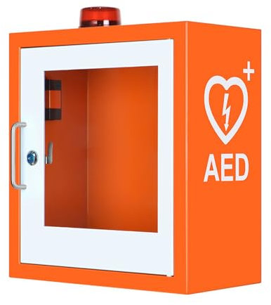 SXTYFBB Metall-AED-Erste-Hilfe-Schrank, Aufbewahrungsschrank, Defibrillator, Alarmlicht, Diebstahlsicherung, AED-Wandschrank für Zuhause, Krankenhaus, öffentliche Orte