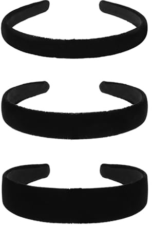 3 Stück Haarreifen Damen,Haarreif Samt Haarreif Schwarz Elegante Haarschmuck In 1.5cm, 2cm und 3cm Breite,Vielseitiger haarreif Dirndl,Alltag & Besondere Anlässe,Inklusive Schmaler & Breiter Headband