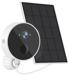 Camera Surveillance, 1080P Caméra Solaire PIR Détection Humaine Sécurité Vidéo Surveillance IP CCTV Avec Panneau Solaire Recharge Li-Batteries pour la sécurité à domicile(1080P with 32G Card)