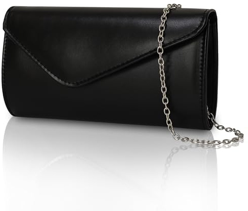 LIAPAWPAW Clutch Purse for Women, Trendy Leather Envelope Evening Bags & Chain, Formal Wedding Cocktail Prom Party Handbags