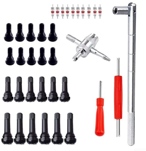 Kit complet de 46 outils de remplacement de valve pour voiture, VTT, camion, idéal pour l'entretien des pneus
