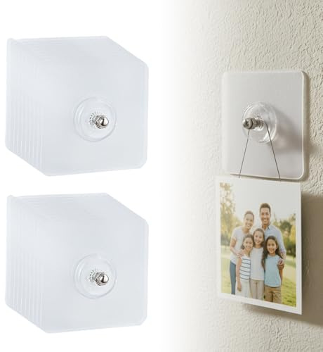 Klebenagel,Bilder Aufhängen Ohne Bohren,Klebehaken Bilderrahmen,Bildaufhänger Selbstklebend für Bilder, Poster, Fotos, Dekorative Gemälde (20 Pcs)