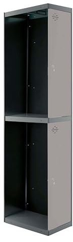 PROREGAL Spind AMEGO | HxBxT 180x30x50cm | 2 Abteile | Anbaumodul | Anthrazit-Grau | Schließfach Garderobe