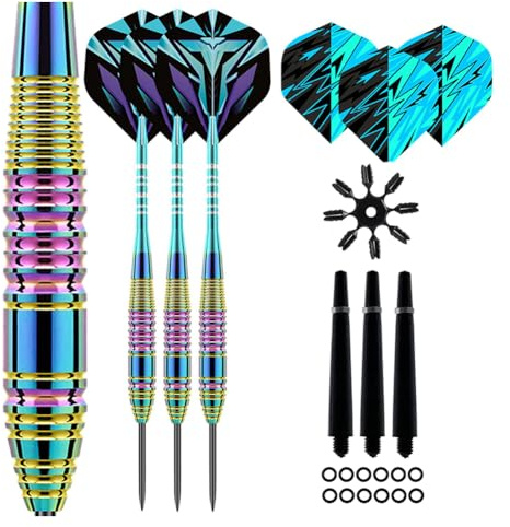 Hausio 3 Stück Dartpfeile mit Kunststoffspitze 23 Gramm, Profi Soft Dartpfeile Set, Dart Pfeile, Dart Zubehör Dartpfeile für Elektronische Dartscheibe mit Aufbewahrungsbox