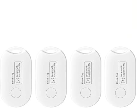 4 pezzi localizzatore GPS Bluetooth tag dispositivo cerca trova lavoro con la mia app anti-smarrimento intelligente tracker for chiavi portafoglio animali auto(4PCS White 1)