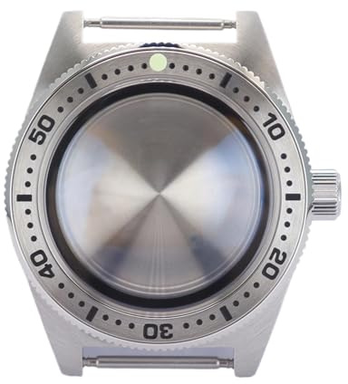 HKVTVCYPYA 40 mm klockfodral 28,5 mm urtavla safirkristallglas kompatibel for NH35 NH36 NH38 4R36 urverk(Style 1)
