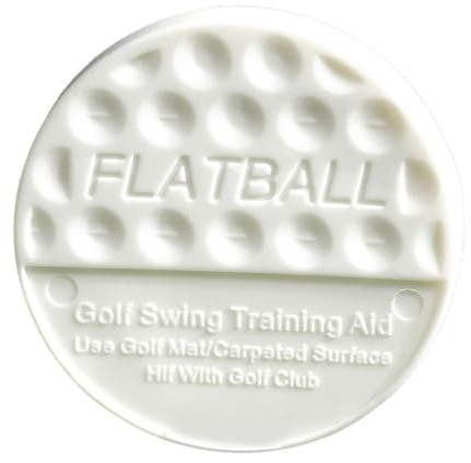 AMSLSIU Tragbarer Golf Übungsball für drinnen und draußen – Einfaches, leichtes Zubehör zur Verbesserung der Technik für Golfbegeisterte – Übung des Flachballschwungs