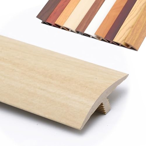 Tira de transición de suelo de PVC autoadhesiva, perfil en T, tira de acabado de suelos para juntas, para madera, laminado, vinilo, azulejos, cortables (caoba)