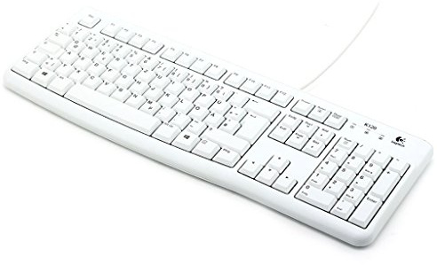 Logitech K120 Trådbunden tangentbord - tyska Layout - Vit
