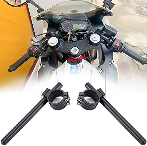 Fullibars Ø 36mm stummellenker für EN450 KZ550 KZ650 Virago XV500 moto gabel Ø 36mm cafe racer stummellenker mit Lenkrohre 22.2mm aus Aluminium