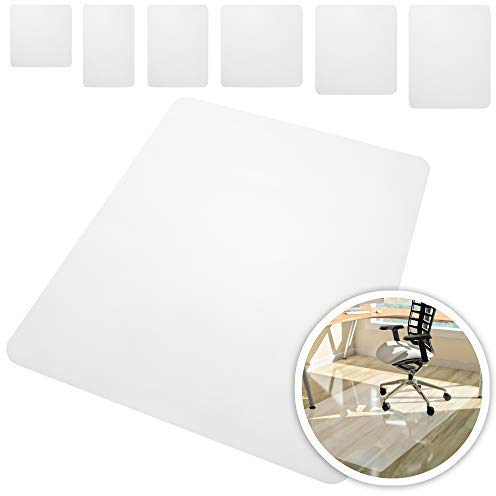 Rapid Teck® Bodenschutzmatten 90cm x 90cm für Hartböden in 6 Größen Bürostuhlunterlage Bodenschutzmatte Semi transparent