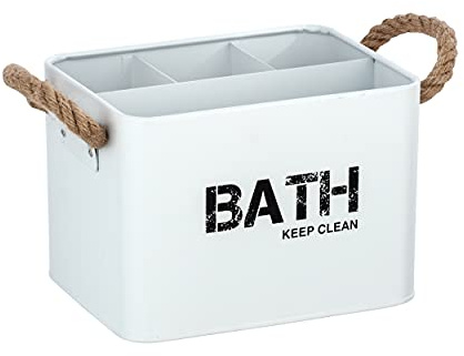 Wenko 23700100 - Scatola per bagno, 19 x 12, 5 x 13 cm, colore: Bianco