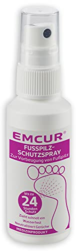 Emcur® Fußpilz-Schutzspray | Behandlung gegen Nagelpilz | kühlend, erfrischend und neutralisierend | wasserfest | 50 ml