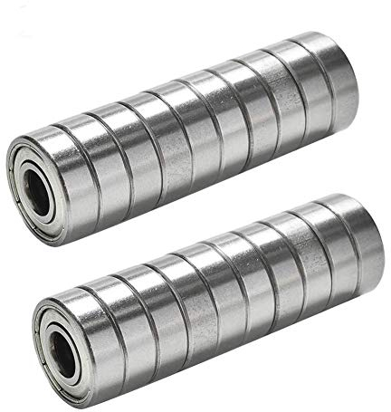 TUZUK 20 x Roulements à billes miniatures 608zz Roller Rolling Skate 8 * 22 * 7mm pour imprimante 3D