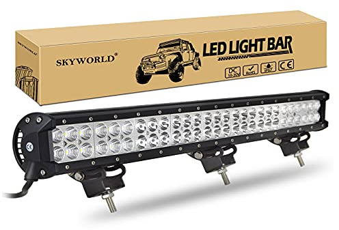 SKYWORLD 25 Zoll 162W Led Arbeitsscheinwerfer Bar, Led Bar Offroad Zusatzscheinwerfer Scheinwerfer 12V 24V Auto LED Arbeit Licht Bar Wasserdicht für SUV UTV ATV KFZ Traktor Truck 4x4 lightbar