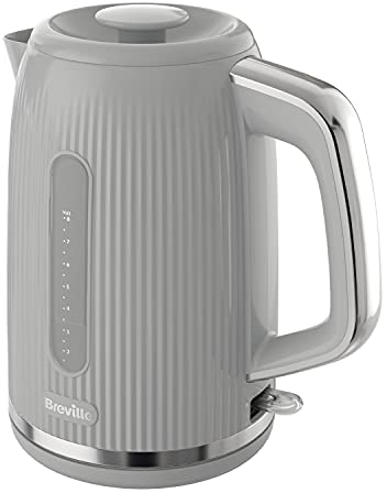 Breville Bold Ice Grey Electric Kettle | 1.7L | 3kW Fast Boil | Grey & Silver Chrome [VKT222]