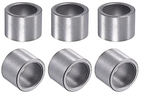 sourcing map Sleeve Bearings 15mm Bore 20mm OD 15mm Length Sintered Iron Self-Lubricating Bushings 6pcs