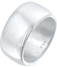 Elli Ring Damen Bandring Breit Schlicht Trend in 925 Sterling Silber