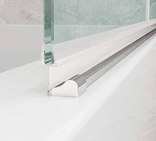 BD-Baode 1x95CM Schwallschutzprofil für Dusche Schwallleiste Alu Schwallschutzleiste für Duschen