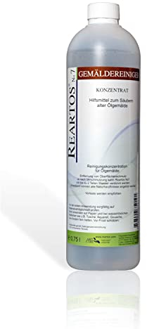 REARTOS No7. 0,75l Gemäldereiniger Bilderreiniger Restaurierungsmittel Firnisentferner Nikotinenferner