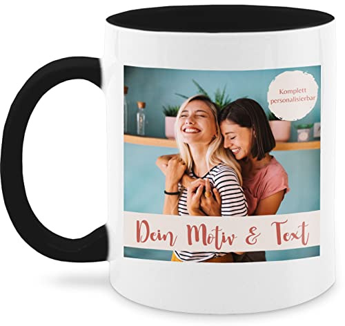Tasse Tassen 325ml - eigenem - Eigenes Foto I Eigenes Bild - 325 ml - Schwarz - tassenbild fototasse selbst drucken druck kaffeetasse fotobecher customized mug with photo selber gestalten custom