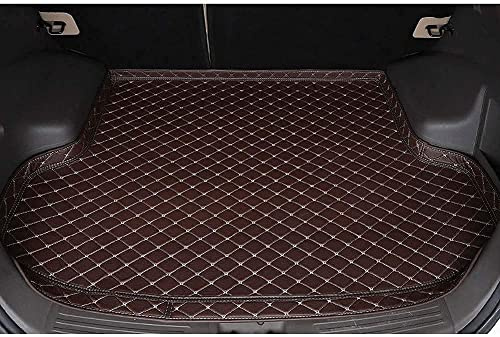 RENDE Leder Kofferraummatte Kofferraumwanne für Mercedes-Benz GLC SUV (X253) 2016 2017 2018 2019 2020 2021,rutschfest Kofferraum Schutzmatte,Kofferraumschutz Autozubehör,A/Coffee