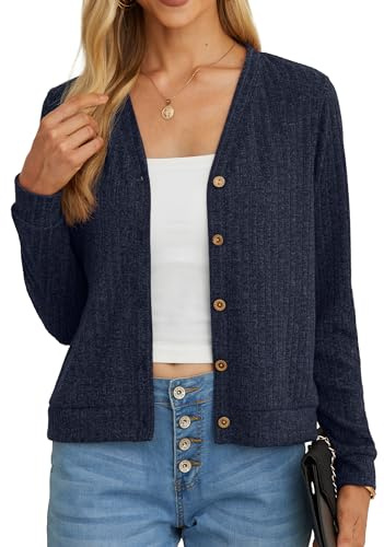 GRECERELLE Cardigan à manches longues avec devant ouvert pour femme en bordeaux avec boutonnage, pull drapé pour vêtement extérieur, X-Large
