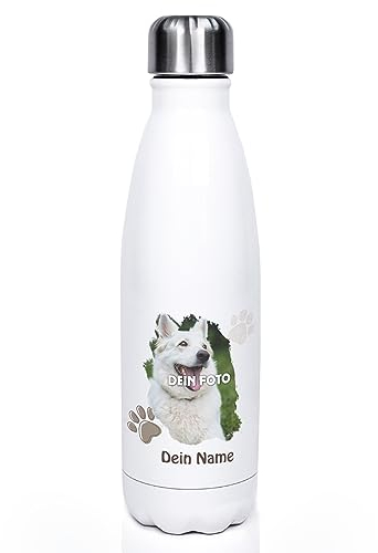 GRAZDesign Thermosflasche Hund mit Foto, Fotoflasche mit eigenem Bild, Fotogeschenke Geschenk für Hundebesitzer, Kaffeebecher Hundemama & Hundepapa, Edelstahl 500ml