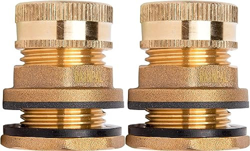 RAINPAL Brass Rain Barrel/Bucket Drain Port Kit (RBD020-2Pack)