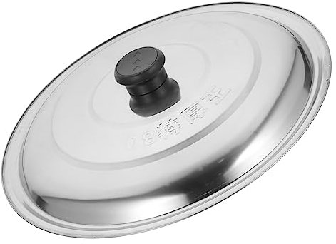 IMIKEYA Topfdeckel aus Edelstahl Schüsseldeckel Glastopf Kochgeschirr Zelt runder Topfdeckel Multifunktions-Pfannenabdeckung Haushalt Startseite Kuchen Metall Arbeit Drüse