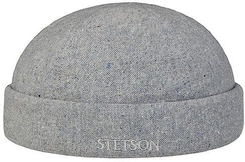 Stetson Sustainable Cotton Dockermütze Klassische Skullcap Made in EU Unisex Ganzjährig hellblau S (54-55 cm)