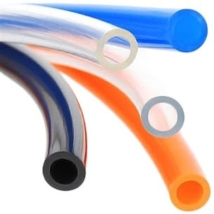 Tuyau pneumatique PU6 * 4 de 5 mètres, rouge, noir, bleu, Tube de compresseur Transparent ID 4mm OD 6mm, tuyau d'air for compresseur (Color : White transparency, Size : 5M)
